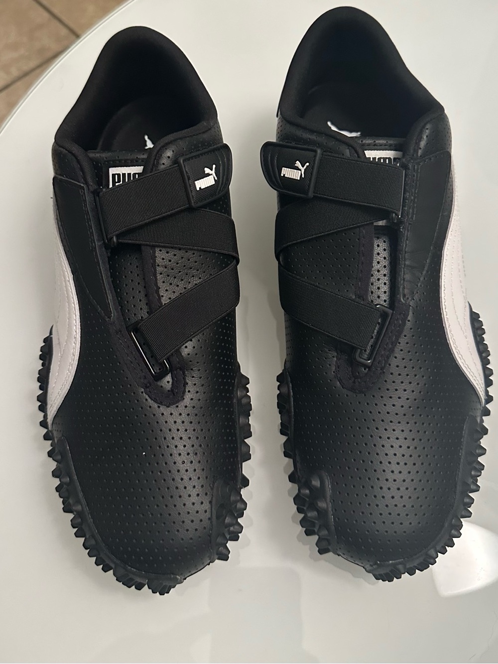 Puma Mostro Og Prime Perforated Leather Men’s Men’s Size 9.5 Black/White